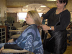 Donating her hair to Locks of Love