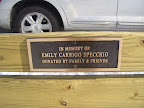 Emily's bench in Pleasant Hill Cemetary in Chester, NJ