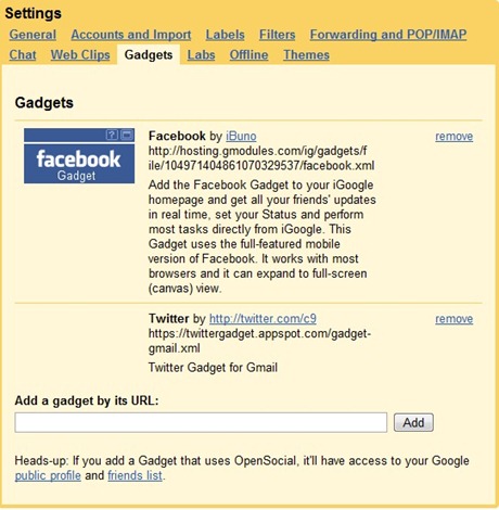 google-settings-for-facebook-twitter-buzz-integration