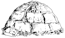 The igloo is a self-supporting compressive envelope