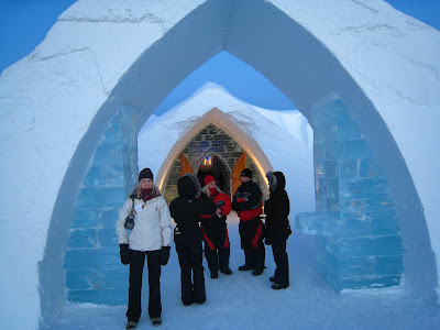at the entrance
