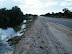 Preparing dykes to protect the road.