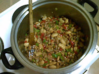 Chakalaka on the stove.