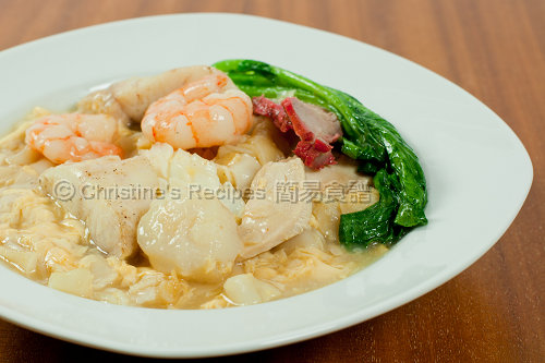 雜燴海鮮滑蛋河粉 Combination Seafood Rice Noodles02