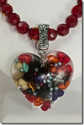 Lg reverse side of LOVE heart pendant