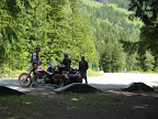 Rest stop at the top of the Kaslo-New Denver Pass with John, Keith and Marty