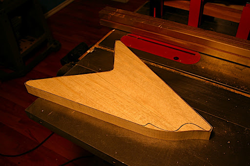 The Aviator starts to take shape. Rough-cut on the bandsaw.