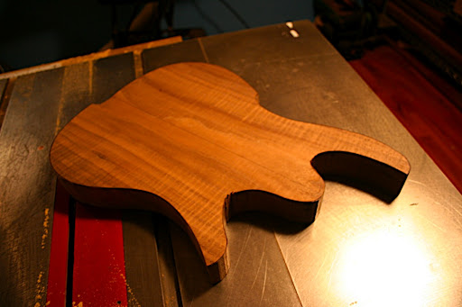 Prototype 1 Javelin body after rough-cutting it on the bandsaw.