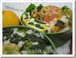 2010/11/18のお弁当