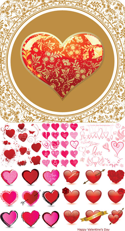 Valentine’s Day Hearts Vector