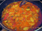 ratatouille - homegrown tomatoes, zucchini, eggplant, pepper, dill, basil
