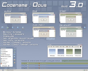 Codename__Opus_3_0,windows style xp theme download，xp佈景主題vista，visual styles，xp佈景主題教學下載，桌面改造，桌面美化，破解xp佈景主題限制