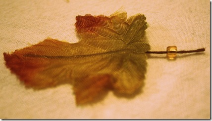 leaf with bead