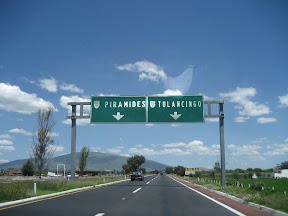 On the road to the Teotihuacan pyramids about 50 kms north east of Mexico City
