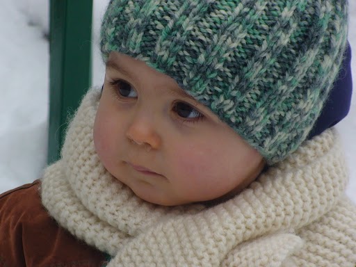 En attendant Noah ... Gabin gambade dans la neige. DSC02635.JPG