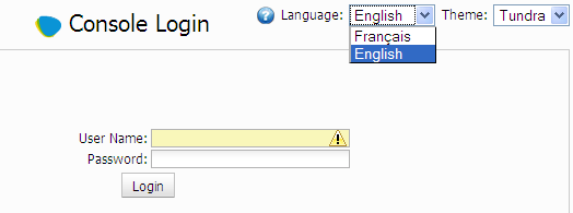 UI defined with the default TMX file