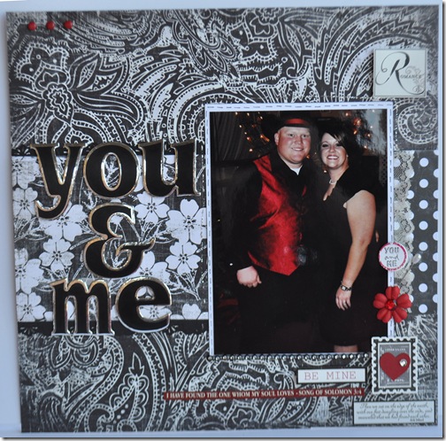 YOU AND ME 12X12 SCRAPBOOKING PAGE 1