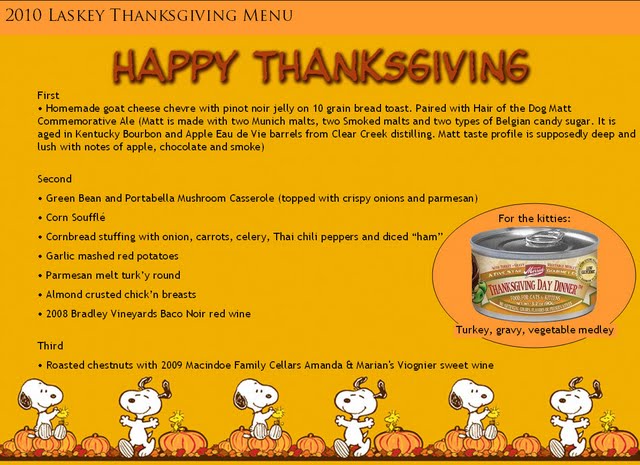 Thanksgiving 2010 A Vegetarian Version Of Thanksgiving