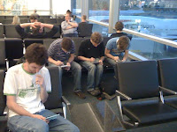 Recieving a beating at Mario Bros waiting to come home from GDC