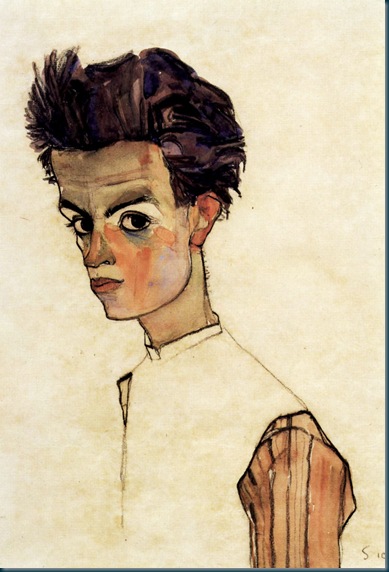 Egon Schiele self portrait 