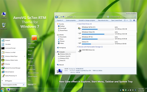 AeroVG Se7en for Windows 7 AeroVG Se7en for Windows 7 themes