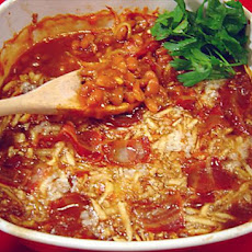 Apple Topped Baked Beans