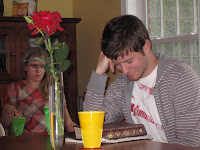 Greg prays before he speaks about the Kingdom of God