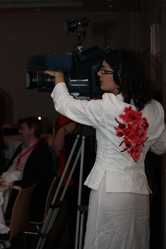 In gala aan het filmen tijdens EuroCHRIE Award Ceremonies