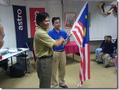 Tan Sri Ramli Ngah Talib with Greg Lau - Malaysian Flag