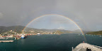Double rainbow in Saint Thomas panorama