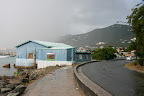 Roadside shack in the rain