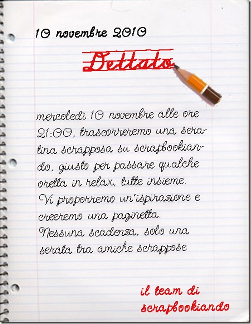 Scrapbookiando - dettato scrap