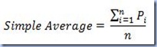 AVG - Simple Average AVG - Simple Average