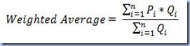 AVG - Weighted Average