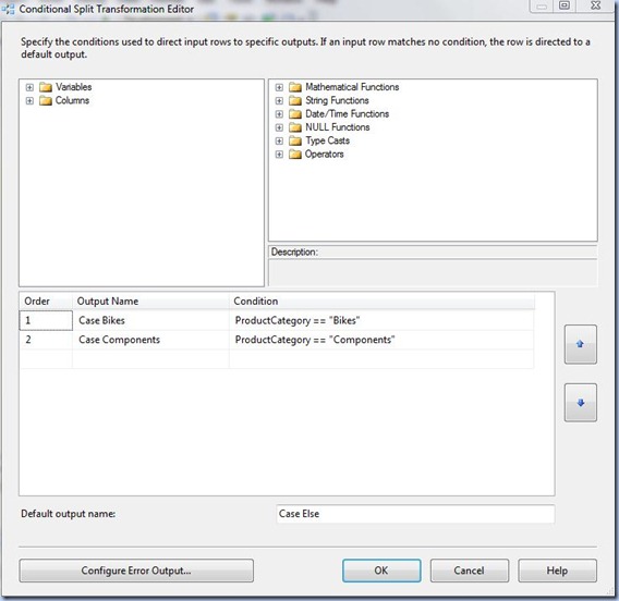 SSIS - Conditional Split