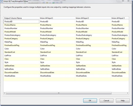 SSIS - Union All Editor