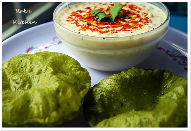 Palak poori with boondi raita DSC_1580