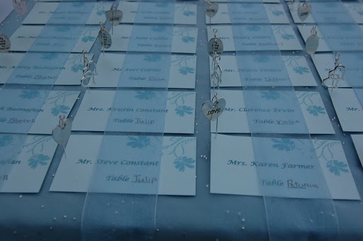 Seating Chart Since the reception was outside Christine anchored the 