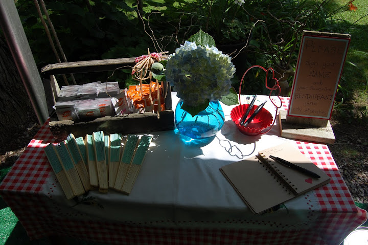 Vintage sign in table