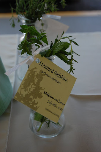 Food signs in herb bottles