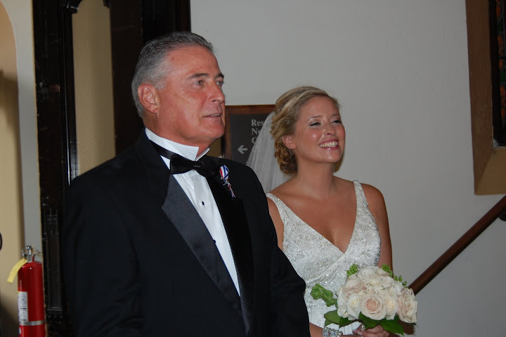 Father and Bride walking down aisle