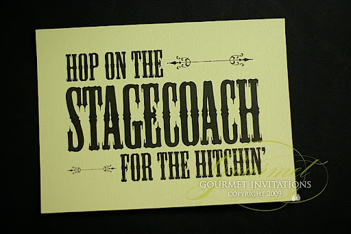 Shuttle sign Gourmet Invitations