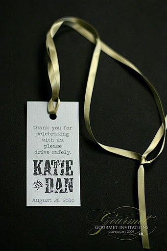 Valet car tags Gourmet Invitations