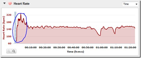 Heart Rate Monitor Graph Spikes