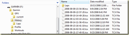 Garmin Edge 705 Folder Structure