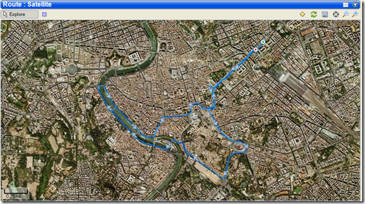 Sport Tracks route view in Rome