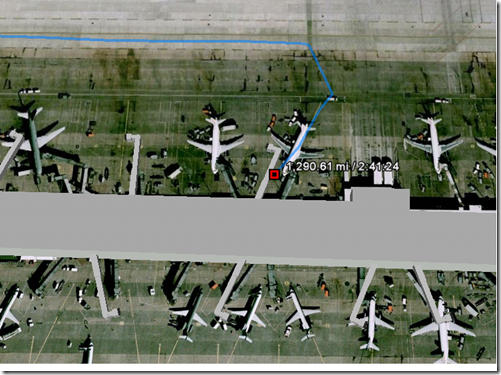 Garmin 310XT GPS flight path to gate