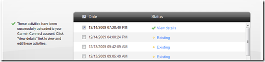 Edge 500 Upload to Garmin Connect