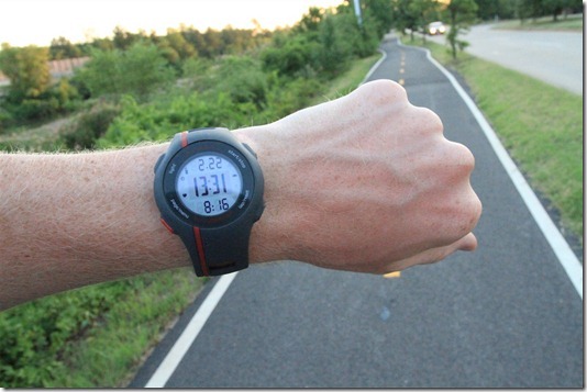 Garmin Forerunner 110 showing lap while running
