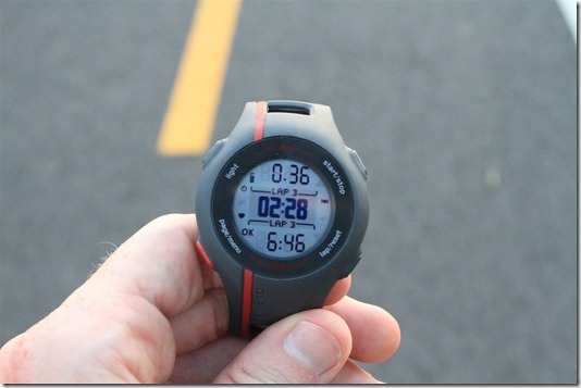 Garmin Forerunner 110 Lap Split